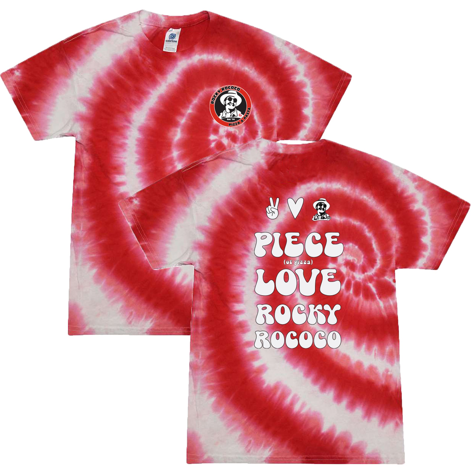 Piece (of pizza), Love, Rocky Rococo Tie-Dye